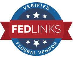Verified Federal Vendor badge with FEDLINKS logo.